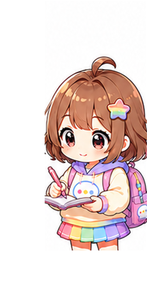 まなぶちゃんがCodexテンプレートを書き写しているイラスト